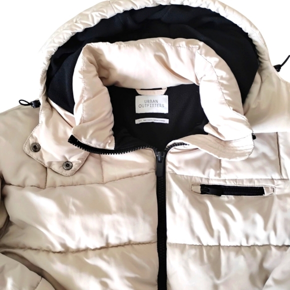 URBAN OUTFITTERS | Rae Hooded Puffer Jacket Ballerina Greyish Pink | Size Sm EUC - Picture 8 of 9